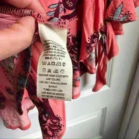 Free People Paisley Poncho Style Top Size S Small - Picture 5 of 5